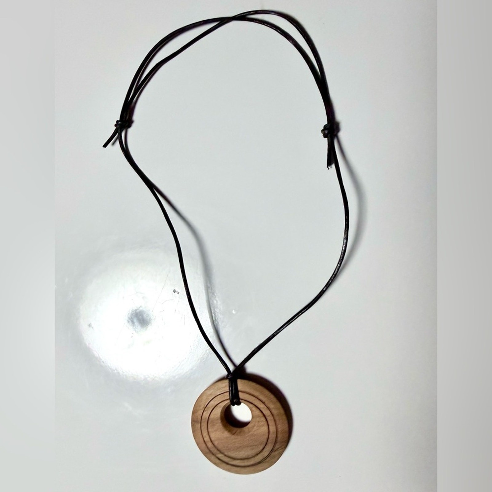 Scandinavian Modern Style Wooden Pendant Necklace Minimalist Design