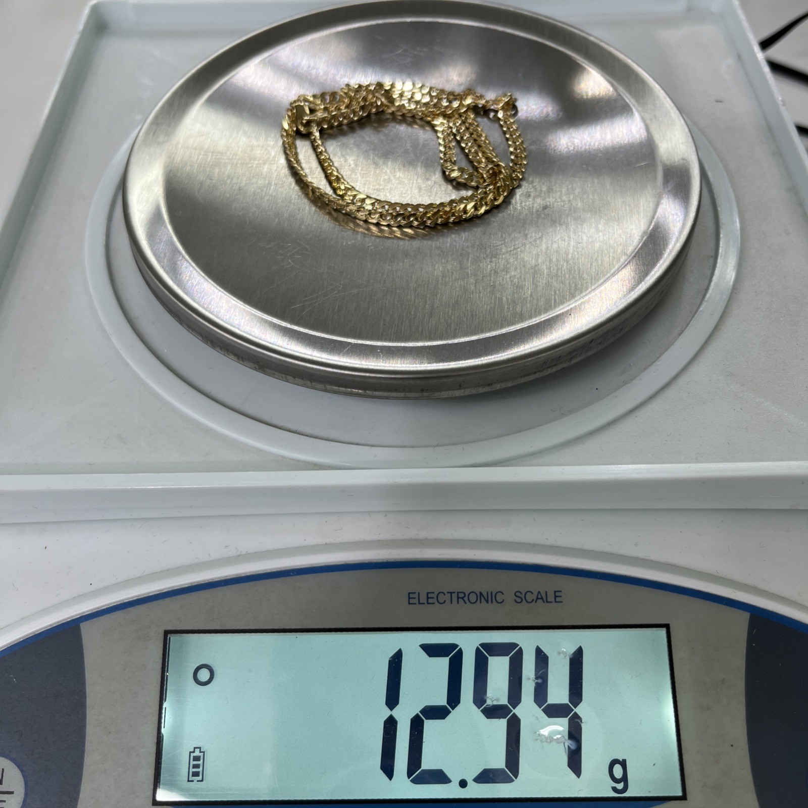 9ct 9k Yellow Gold Curb Cuban Link Chain Necklace 12.94 Grams 45.5cm. Brand New