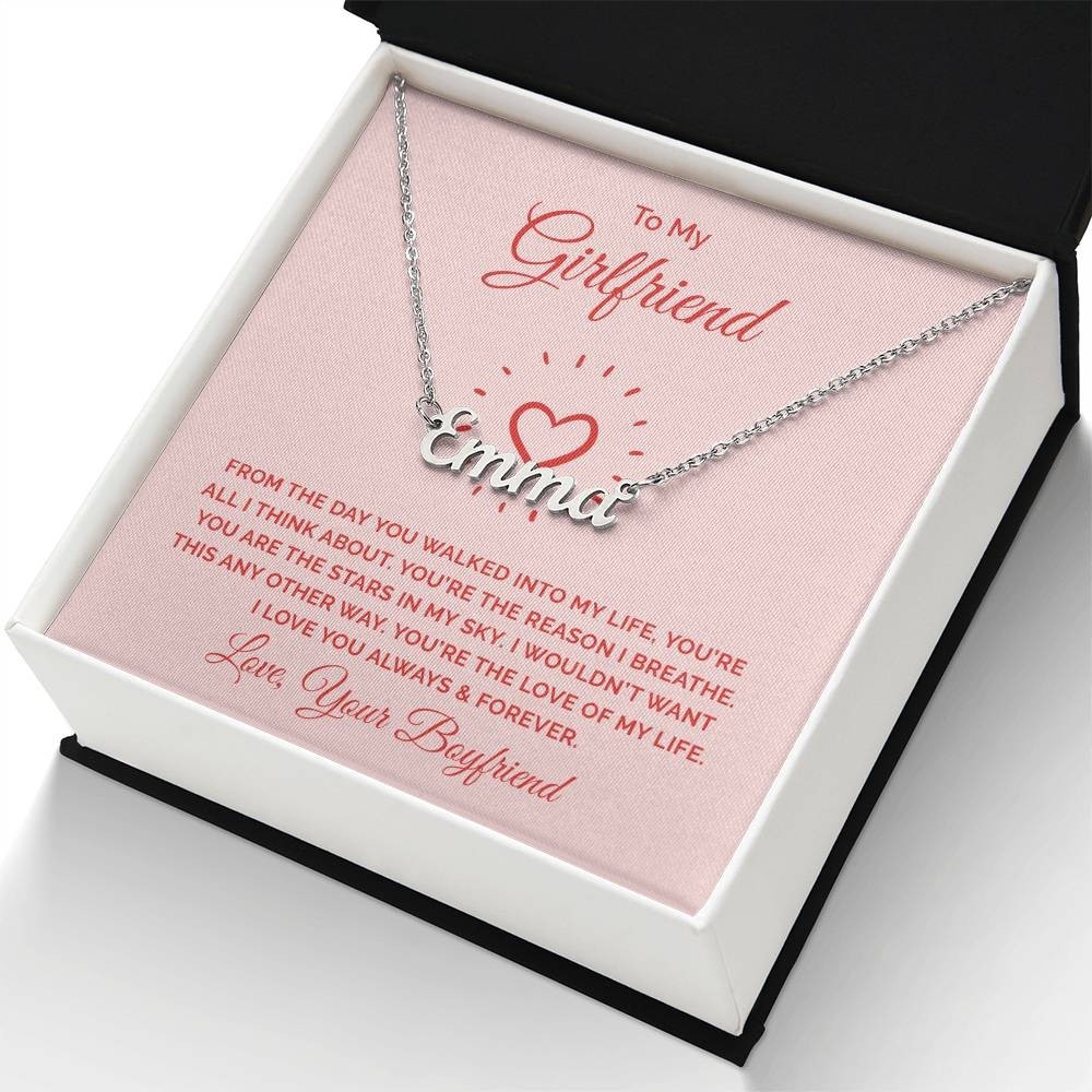 Personalized Name Necklace Gift for Girlfriend Romantic Custom Jewelry