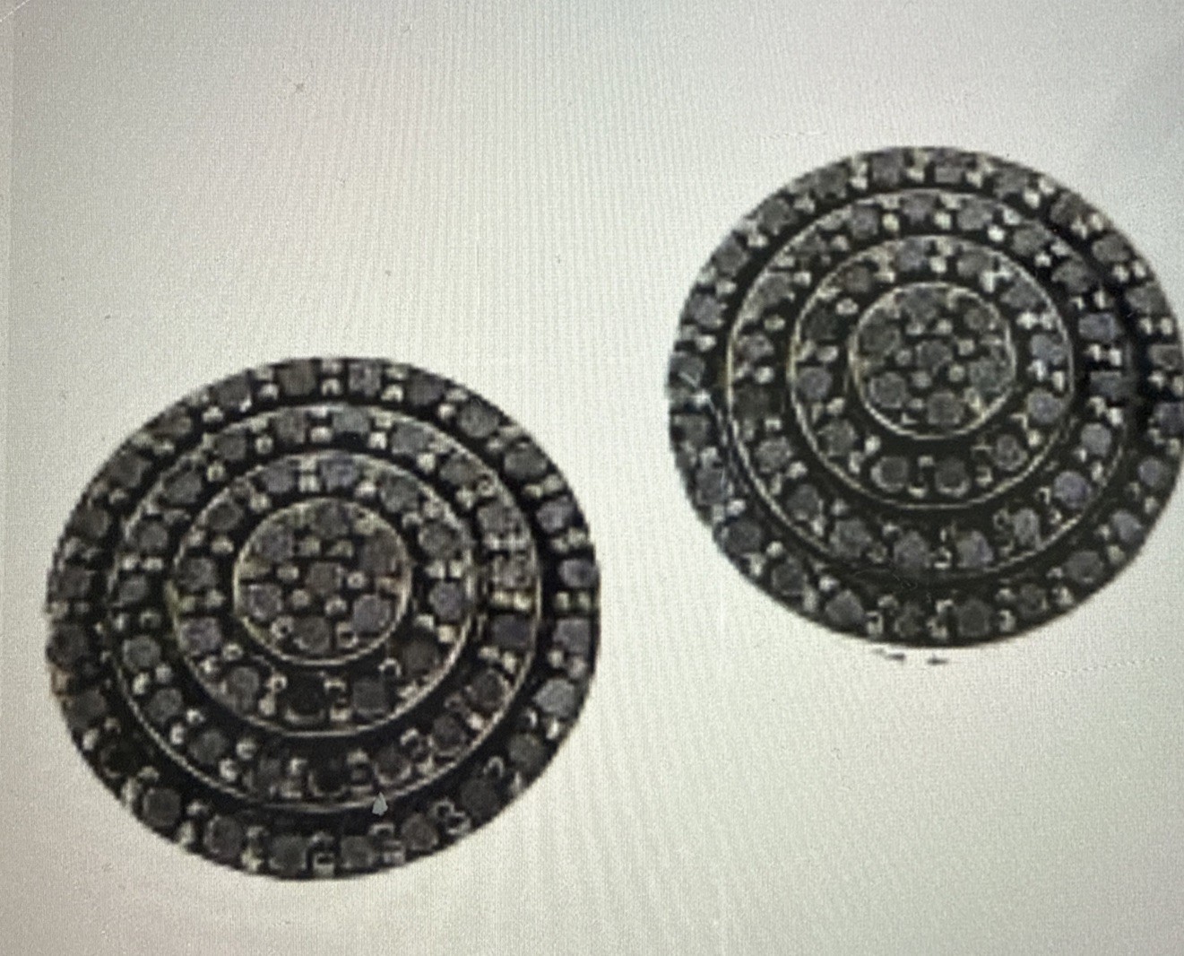 Colleen Lopez Pave Black Diamond Sterling Ball Stud Earrings 1CTW NWT $349 HSN