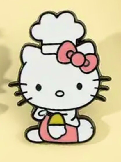 Hello Kitty Chef, Enamel, Alloy, Pin, Brooch.