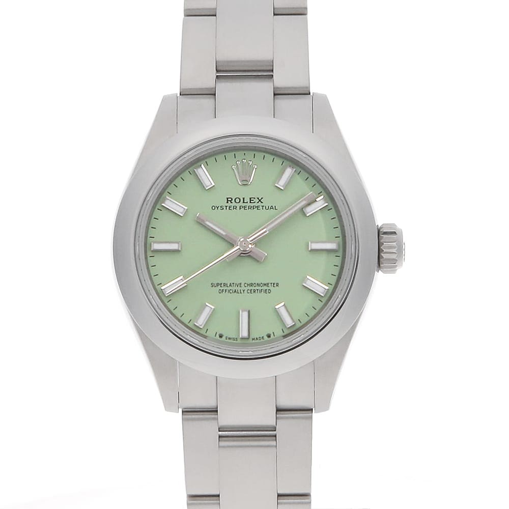 ROLEX oyster perpetual 28 276200 pistachio Random Number second hand Women