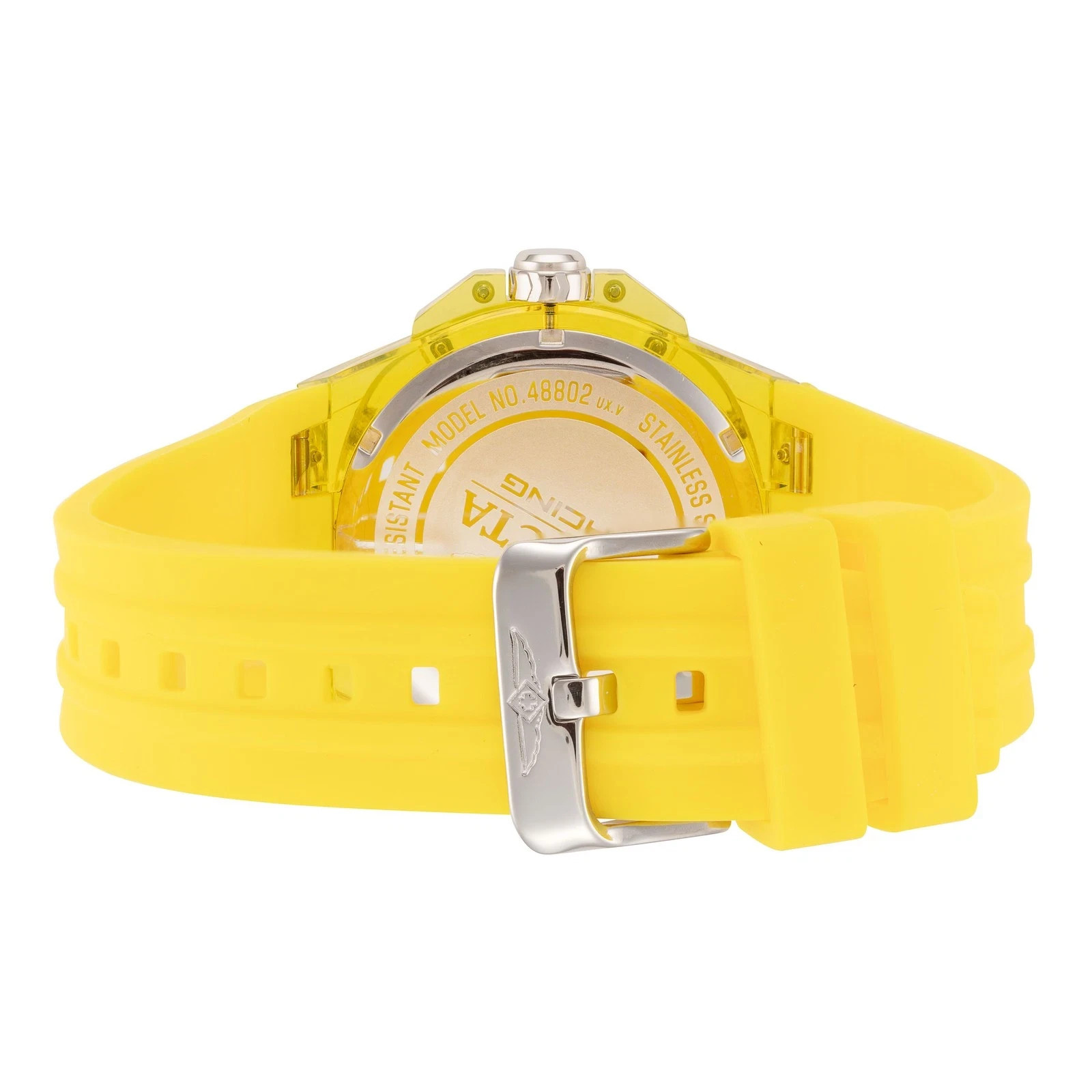 Invicta Men’s 48.5mm Racing Cyclone Quartz Chronograph Yellow Tone Watch