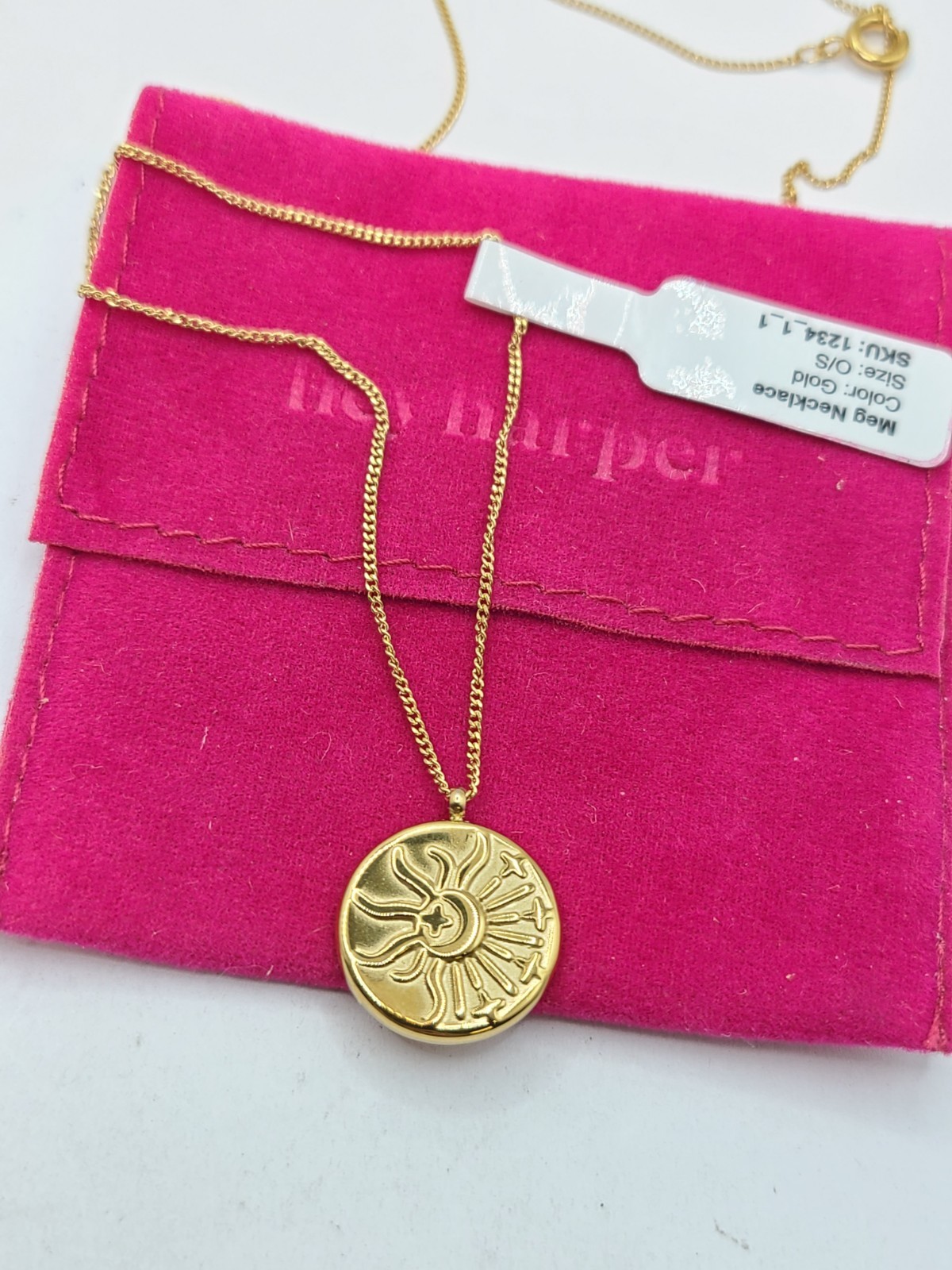 Hey Harper Meg Necklace 14k Gold Plated PVD