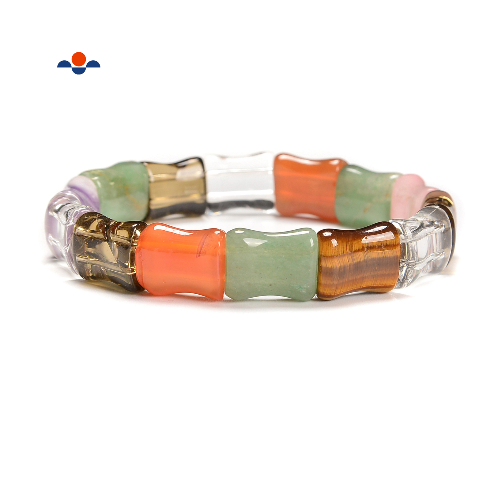 Multi Gemstones Double Drill Bracelet Size Approx 12x15mm Length 7.5″ (12x15mm)
