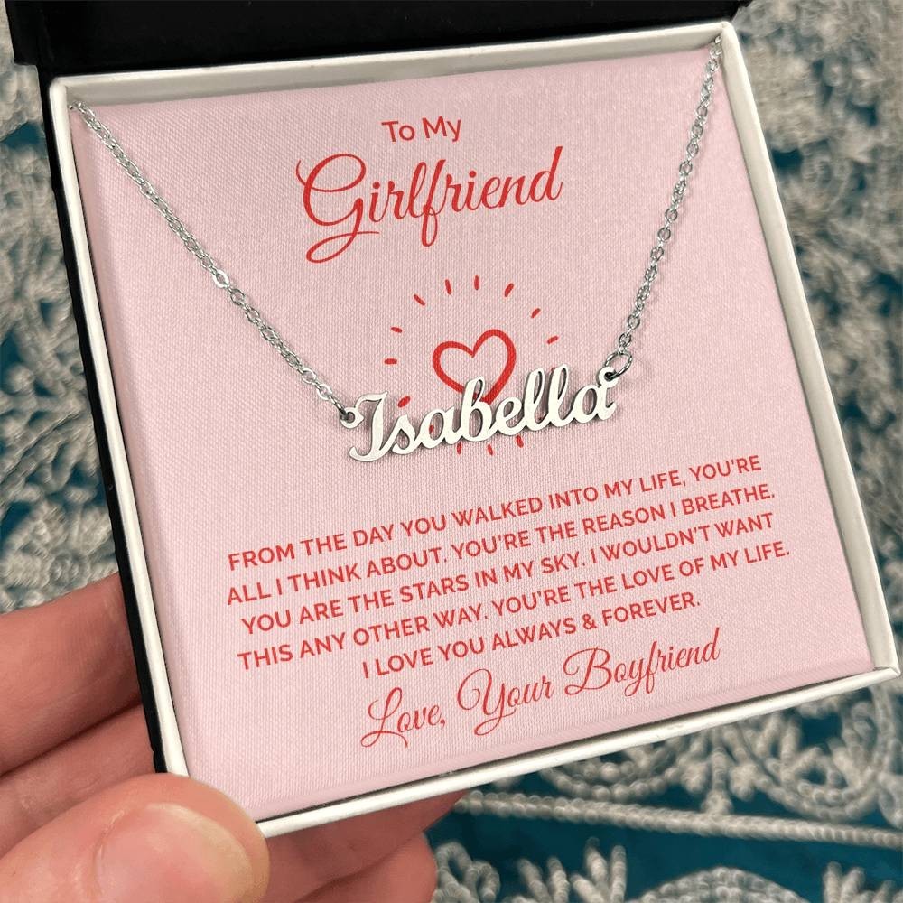 Personalized Name Necklace Gift for Girlfriend Romantic Custom Jewelry