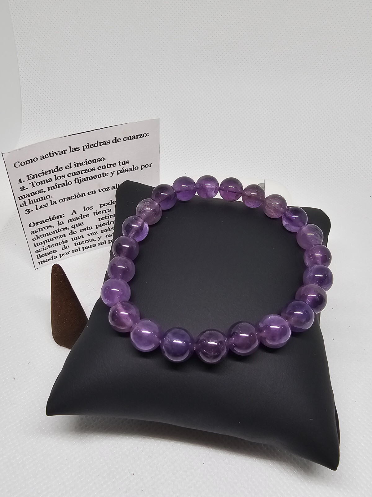 PULSERA DE CUARZO AMATISTA ATRAE BUENA SUERTE Y DINERO gratis oracion incienso