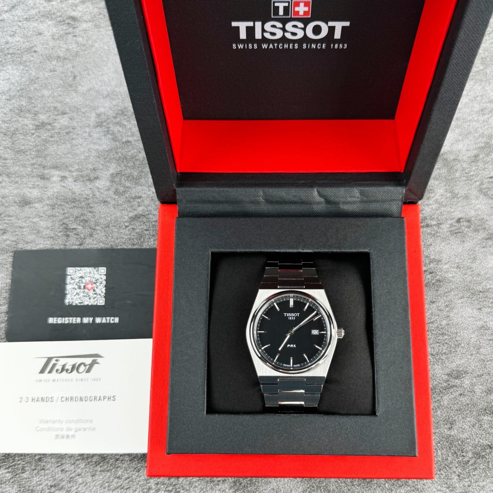 TISSOT PRX T Classic -STAINLESS STEEL Black DIAL Men’s WATCH T137.410.11.051.00