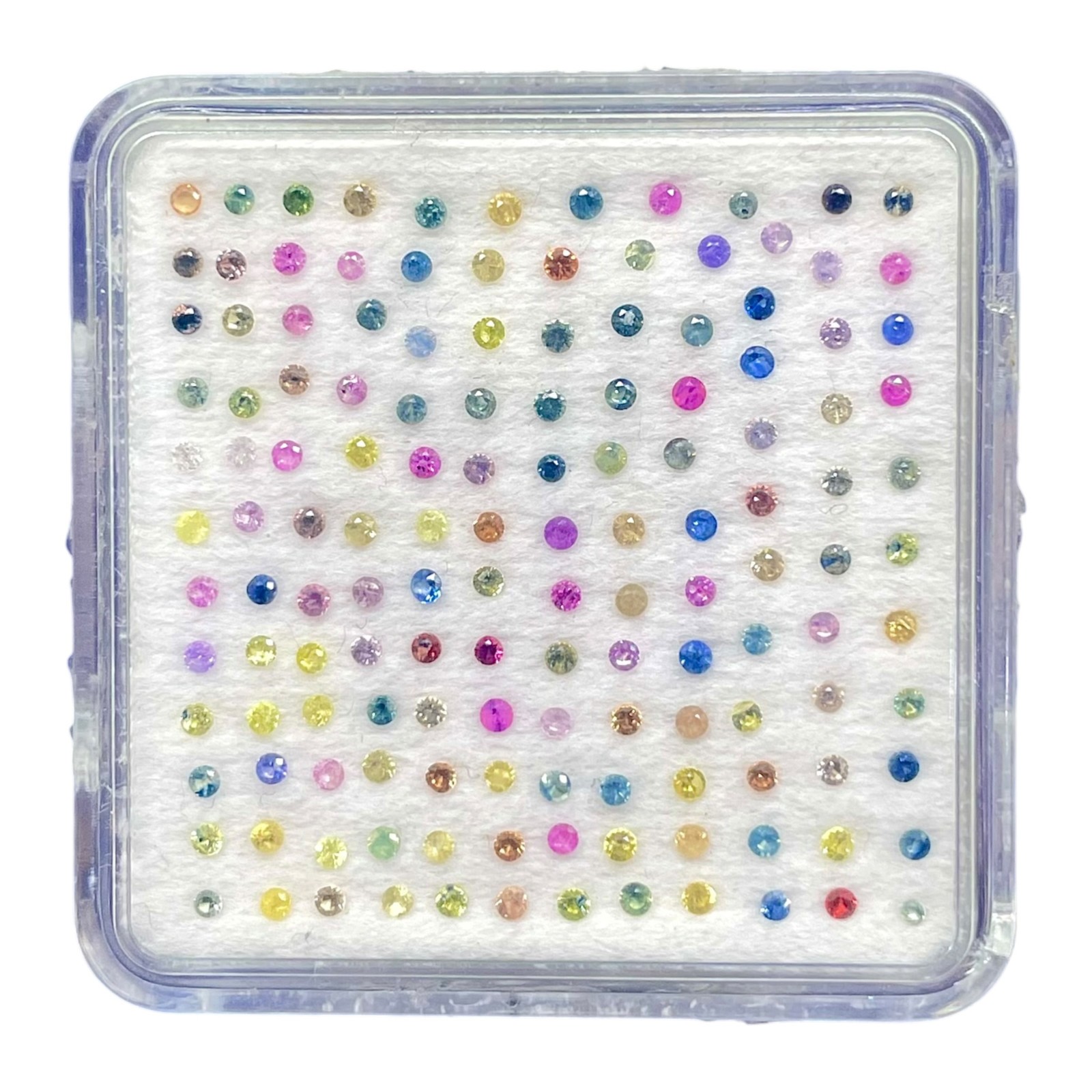100 Pcs Natural Multi Sapphire 1.2-1.3mm Round Diamond Cut Loose Tiny Gemstones