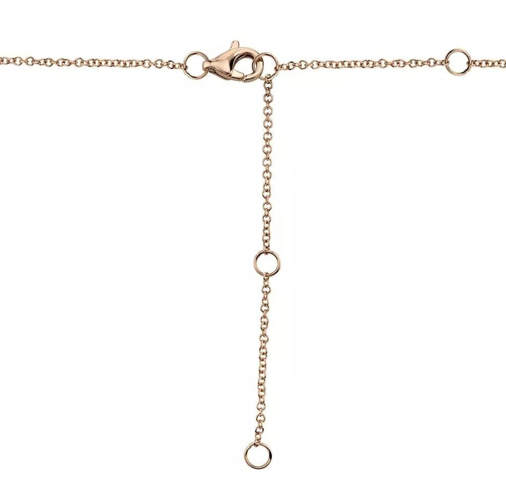 Lapis Lazuli Diamond Bar Pendant Necklace 14K Rose Gold 0.82CTW Natural