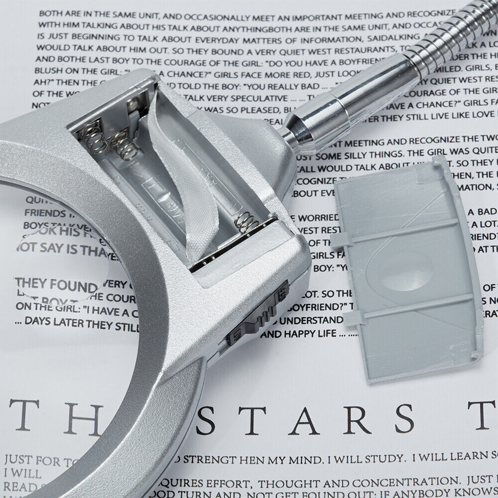 Magnifying Glass LED Light Hands Free Desk Lamp with Clamp Reading Close Work