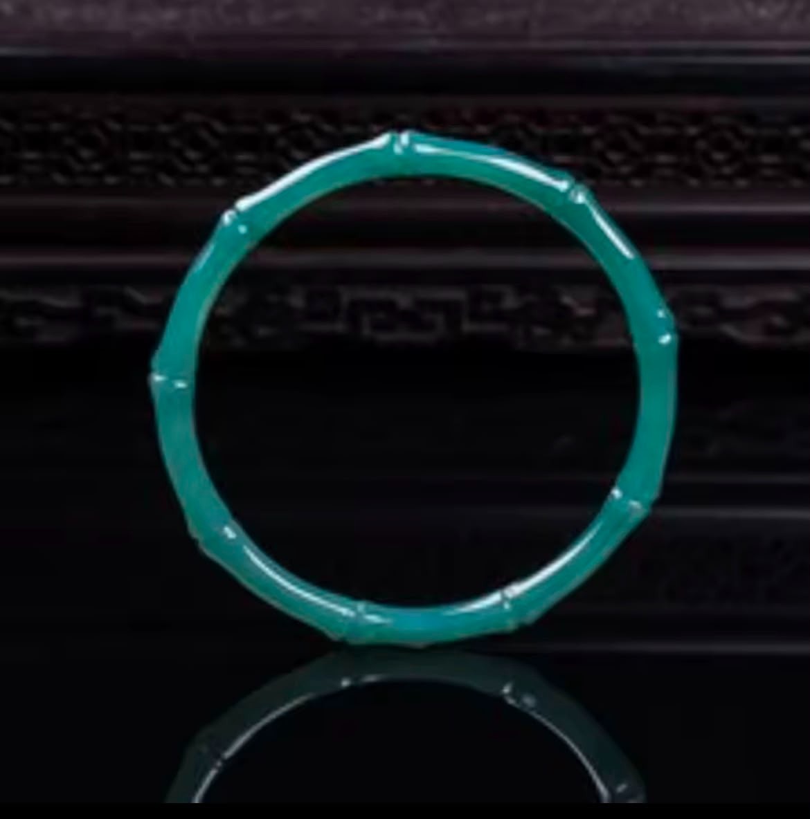 Natural Ice Blue Jadeite Bamboo Bangle Bracelet 3D Carved Fine Jewelry Gift