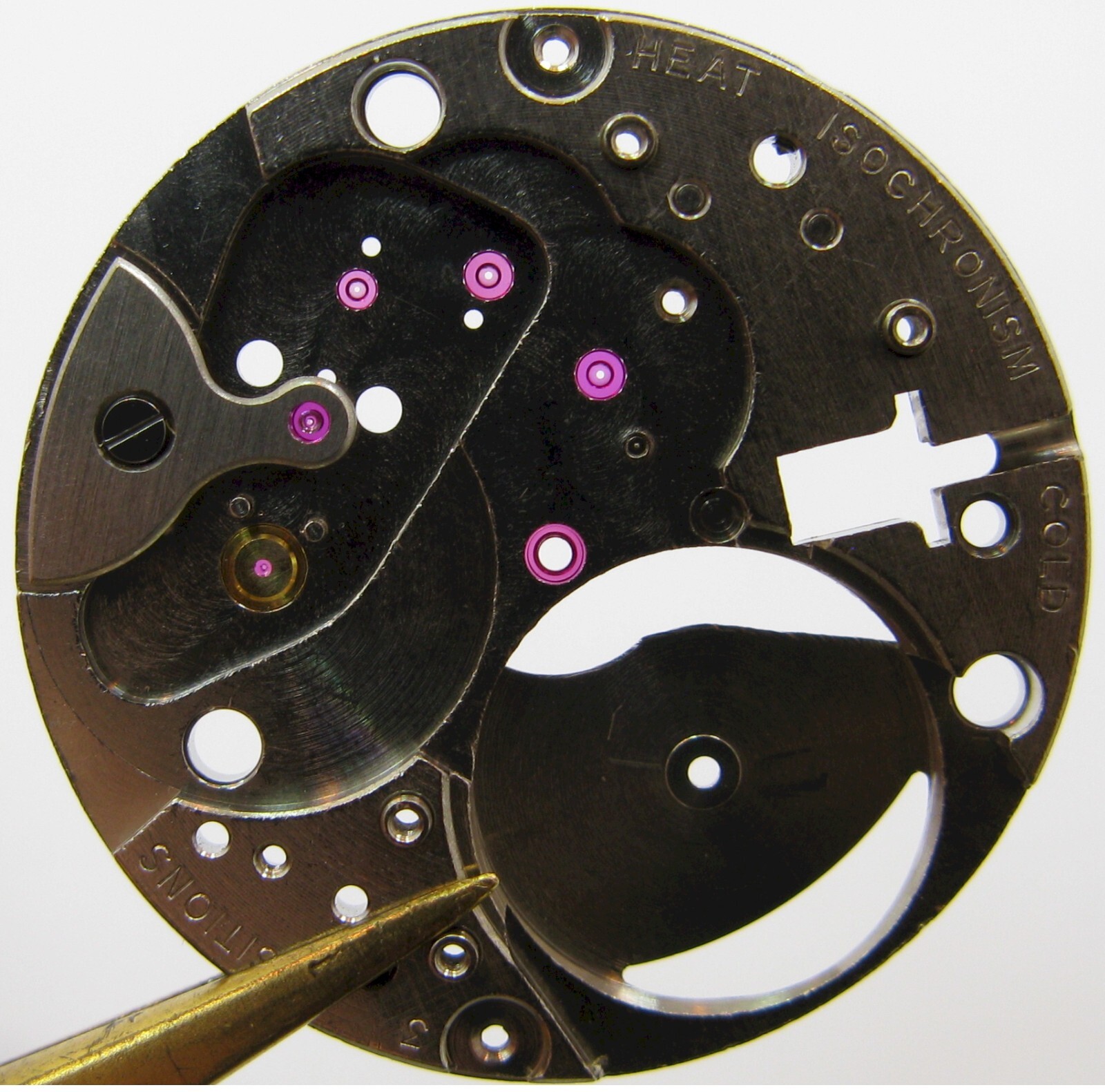 Bulova Watch Movement 10BPA 10BPAC 10BPAD + 23 j. part main plate #100