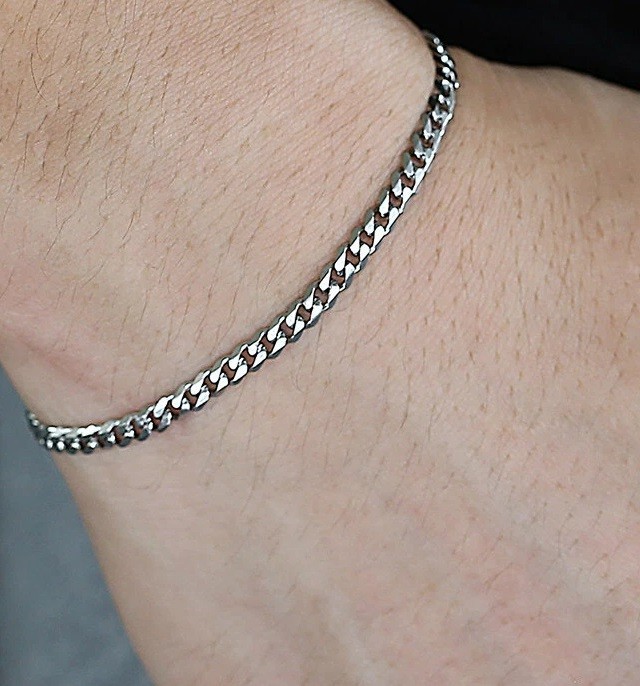 Bracelet Men’s Chain 3/5/7/9mm Stainless Steel Silver Curb Cuban Link 7-8″ Sale