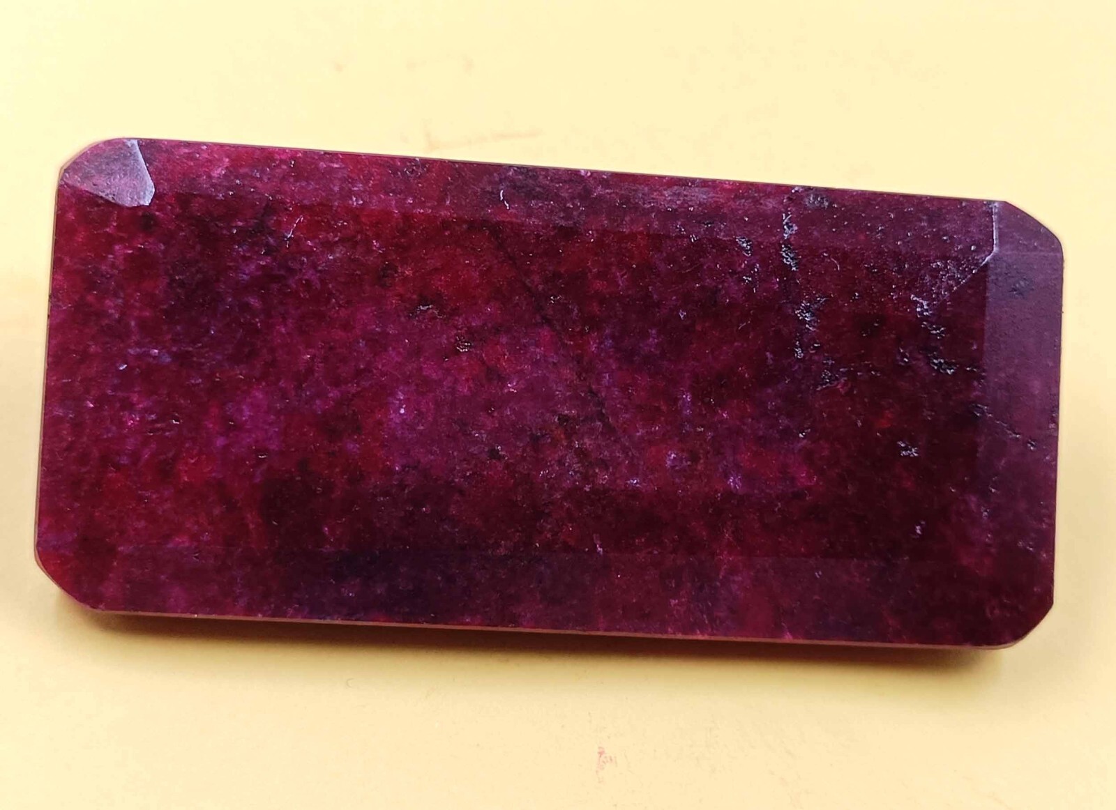 Winsome 920-1020 Ct Natural Red Ruby EGL Certified Emerald Cut Gemstone DNZ