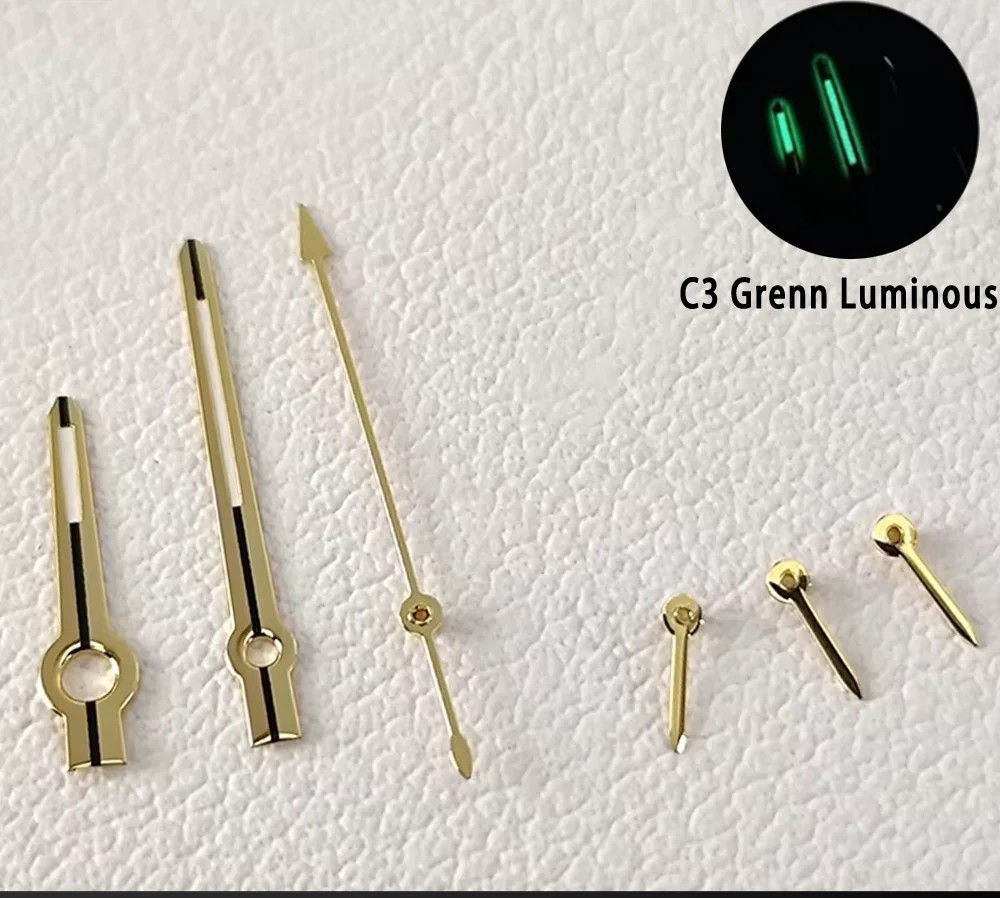 C3 Green Luminous Watch Hands Replacement Parts for Quartz Movement