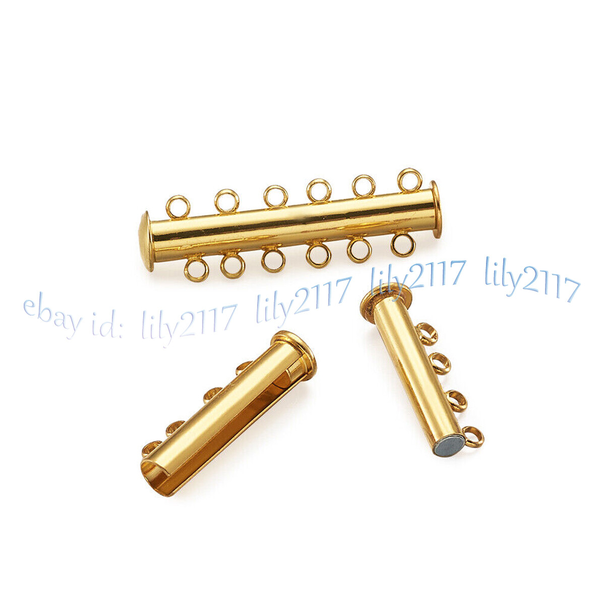 Multi-layered Magnetic Slide Lock Tube Clasps Connector For Jewelry Making DIY