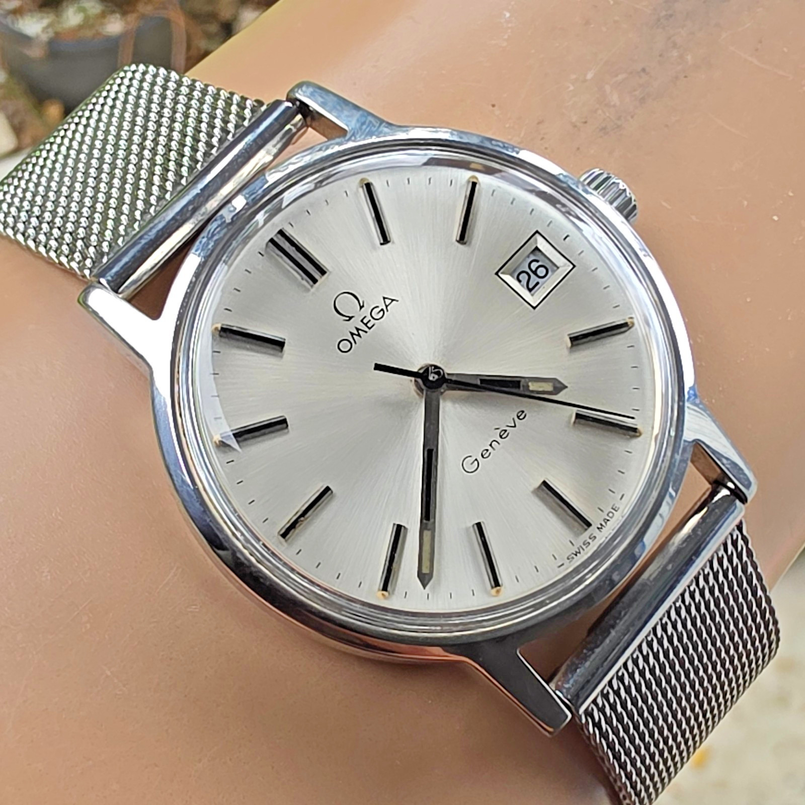 Vintage OMEGA Geneve men’s manual wind watch Ref:136.0098 Date swiss 1972