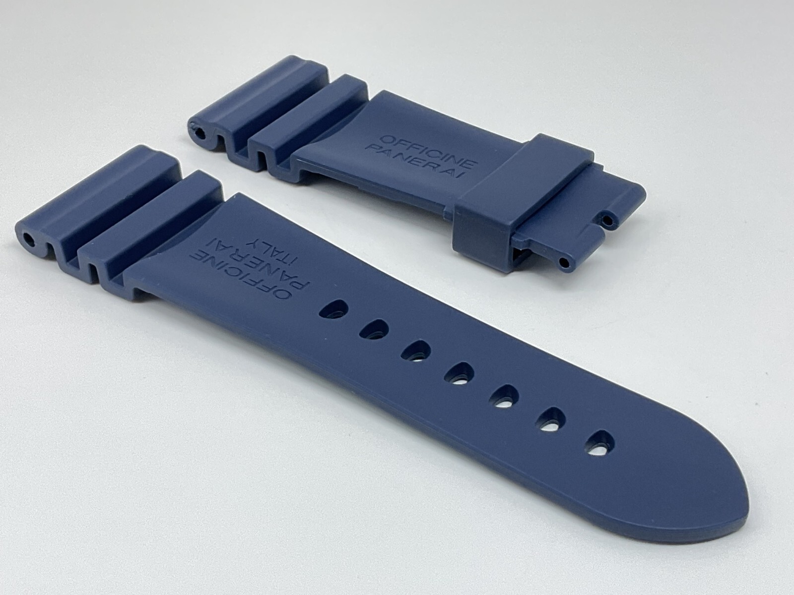 NEW AUTHENTIC PANERAI WATCH 24MM DARK BLUE RUBBER STRAP CAOUTCHOUC OEM