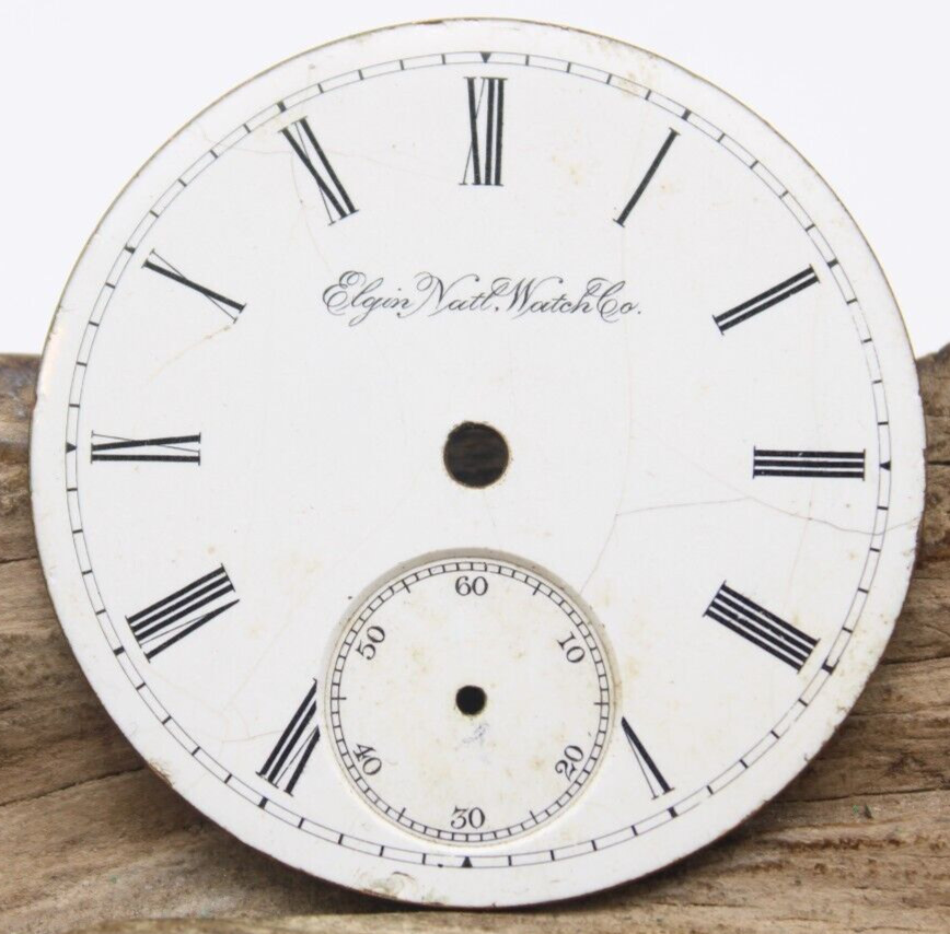ELGIN NAT’L. WATCH CO. POCKET WATCH DIAL ROMAN NUMERAL INDICES 45.4mm (BF3)