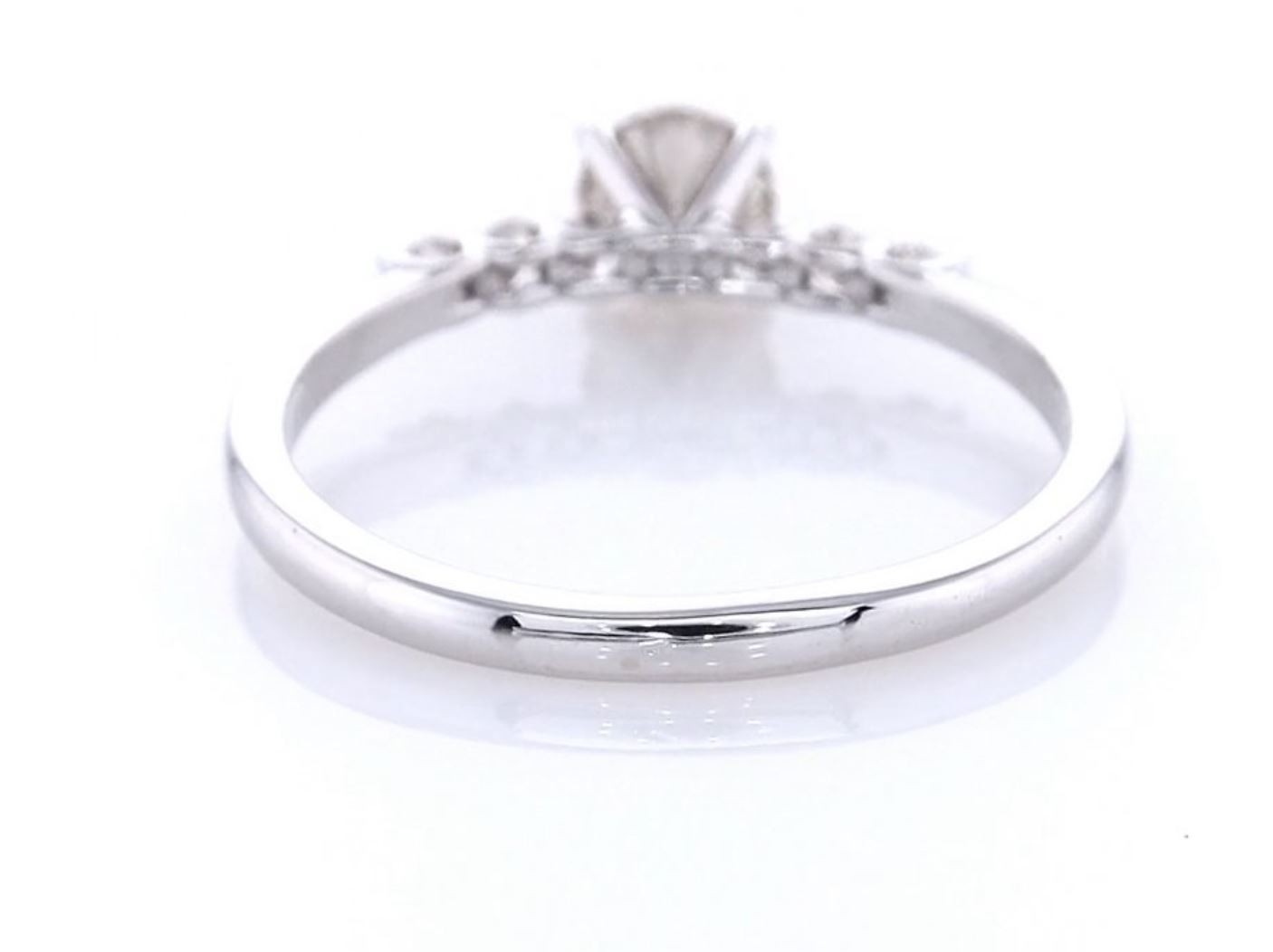 IGI Certified 0.66 CTW Natural Diamond Ring – 14K White Gold Engagement Ring