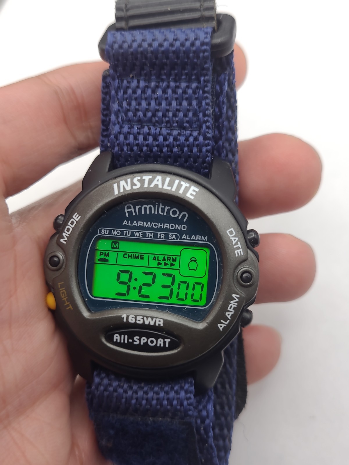 ARMITRON Instalite All Sport Wristwatch Canvas Band Working