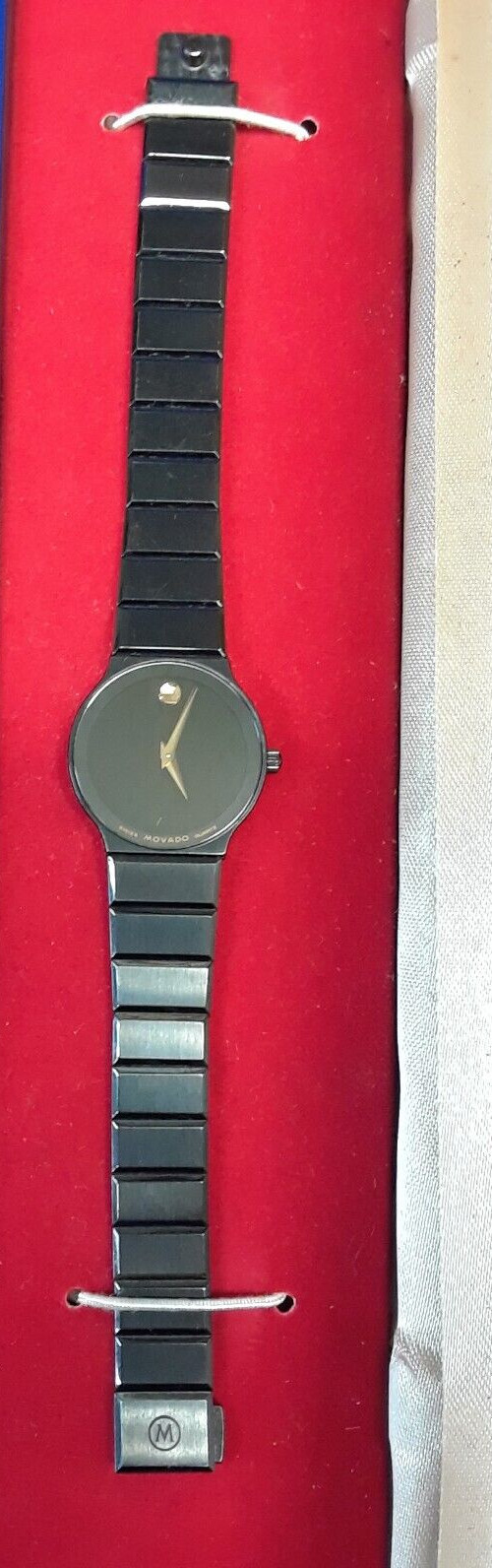 Vintage Movado Women Watch Ultra Thin 84-40-881-A Quartz 7″ inch Working Perfect