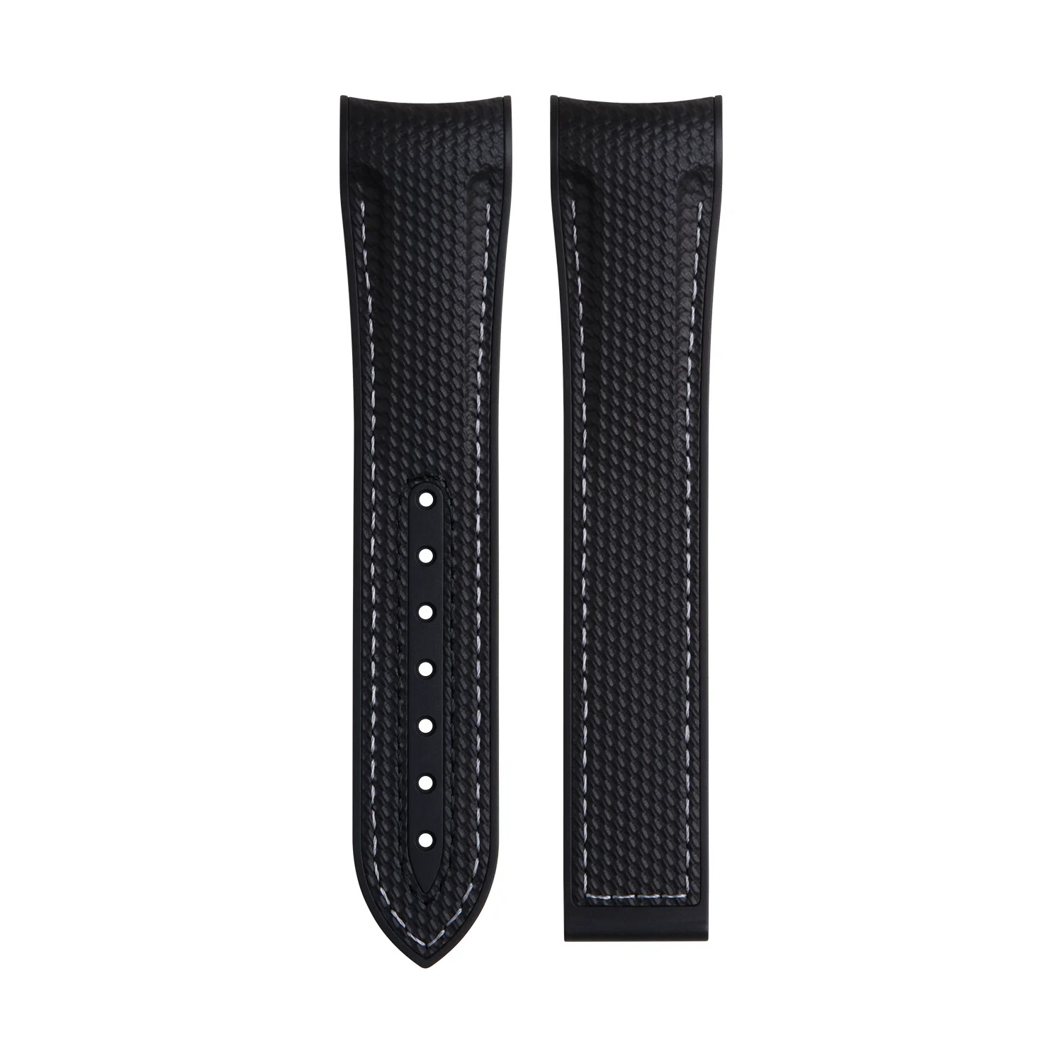 21mm FKM Rubber Watch Strap Fits Omega Seamaster Planet Ocean 600M