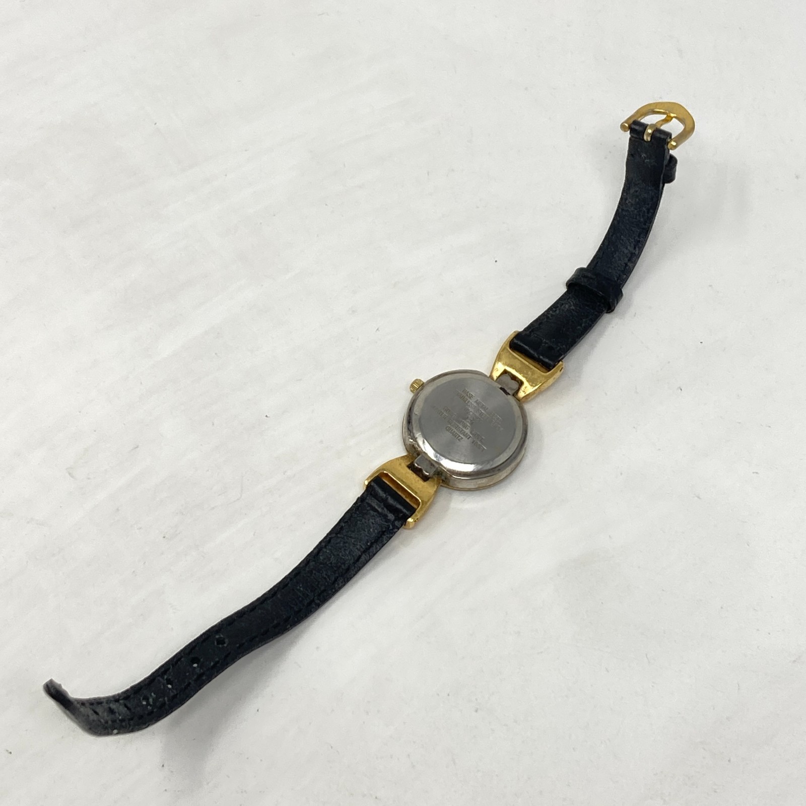 Vtg Anne Klein II Watch Women 24mm Gold Tone MOP Black Classic New Battery 8″