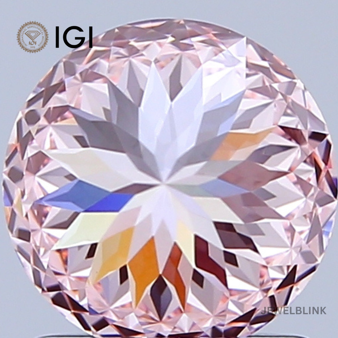 IGI Certified 1.09 CT Fancy Intense Pink VVS2 Portuguese Cut Lab Grown Diamond