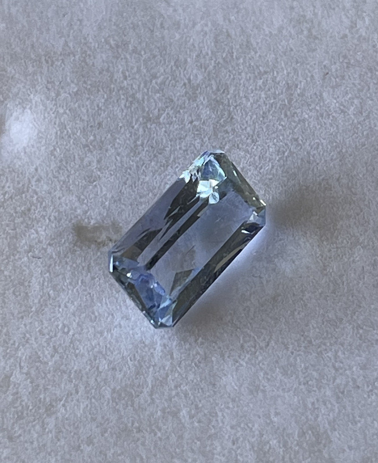 2.80 ct Light Violetish Blue Jeremejevite. GIA certificate. Unheated Untreated