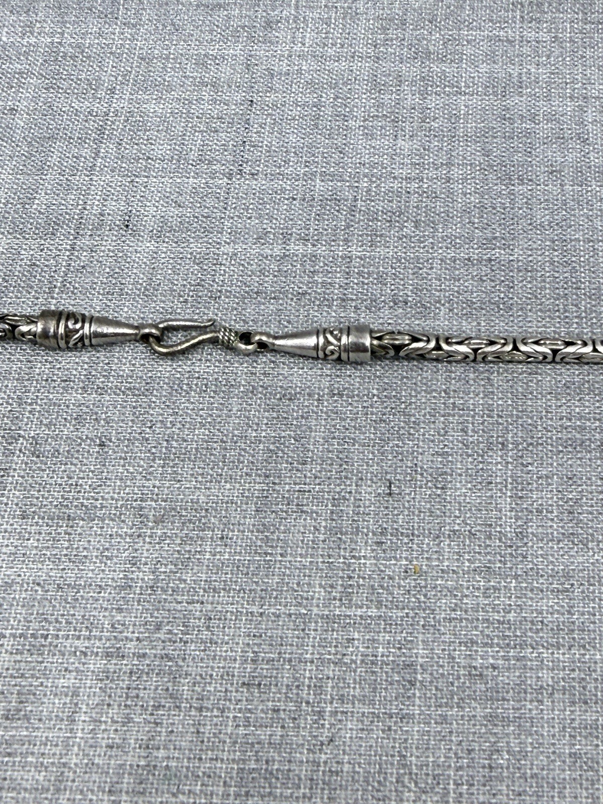 Byzantine Link 2.7mm Chain Sterling Silver .925 Necklace 22″ (24 Grams)