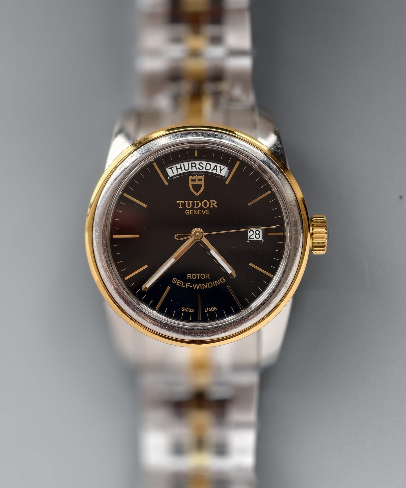 Tudor Black Gilding Dial Glamour M56003-0007 Men’s Watch Automatic 39mm Date