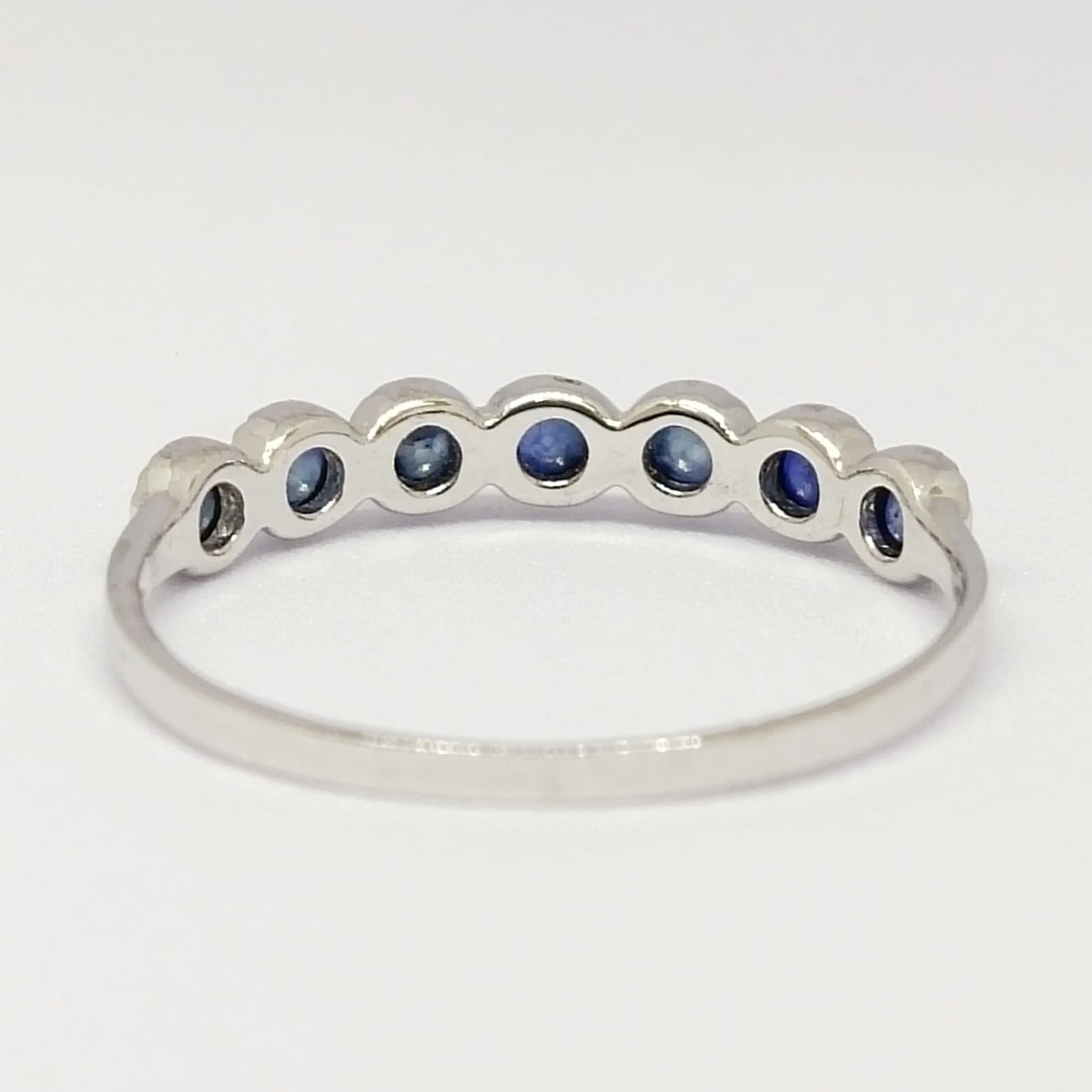 Natural Sapphire Diffusion 925 Sterling Silver 22x4mm Round Ring Royal Blue 9