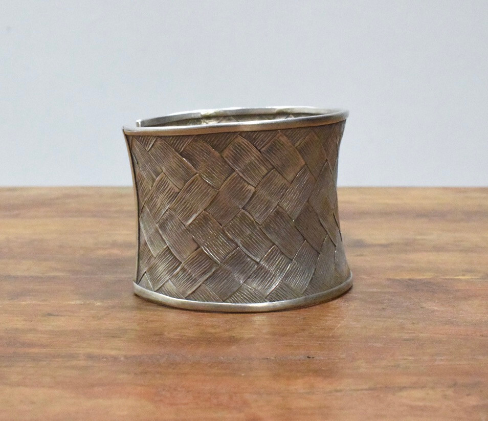 China Miao/Hmong Hill Tribe Sterling Silver Cuff Bracelet