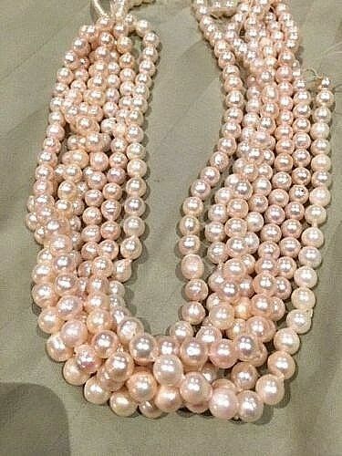 PEARLS SOUTH SEA PEARLS 5.75MM+ STRAND, 7.0MM TO 7.5MM STRAND