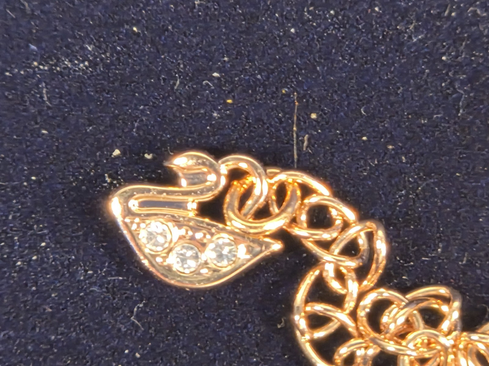 Swarovski BARON Bracelet Rose Gold Tone Crystal Mesh Bridal Leaf Motif 5074352
