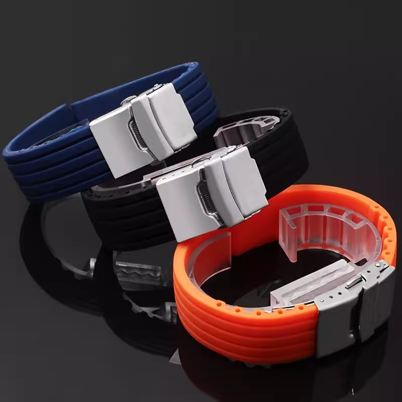 Cuttable Silicone Rubber Watch Band Watch Strap Replacement Bracelet 18 20 22 24