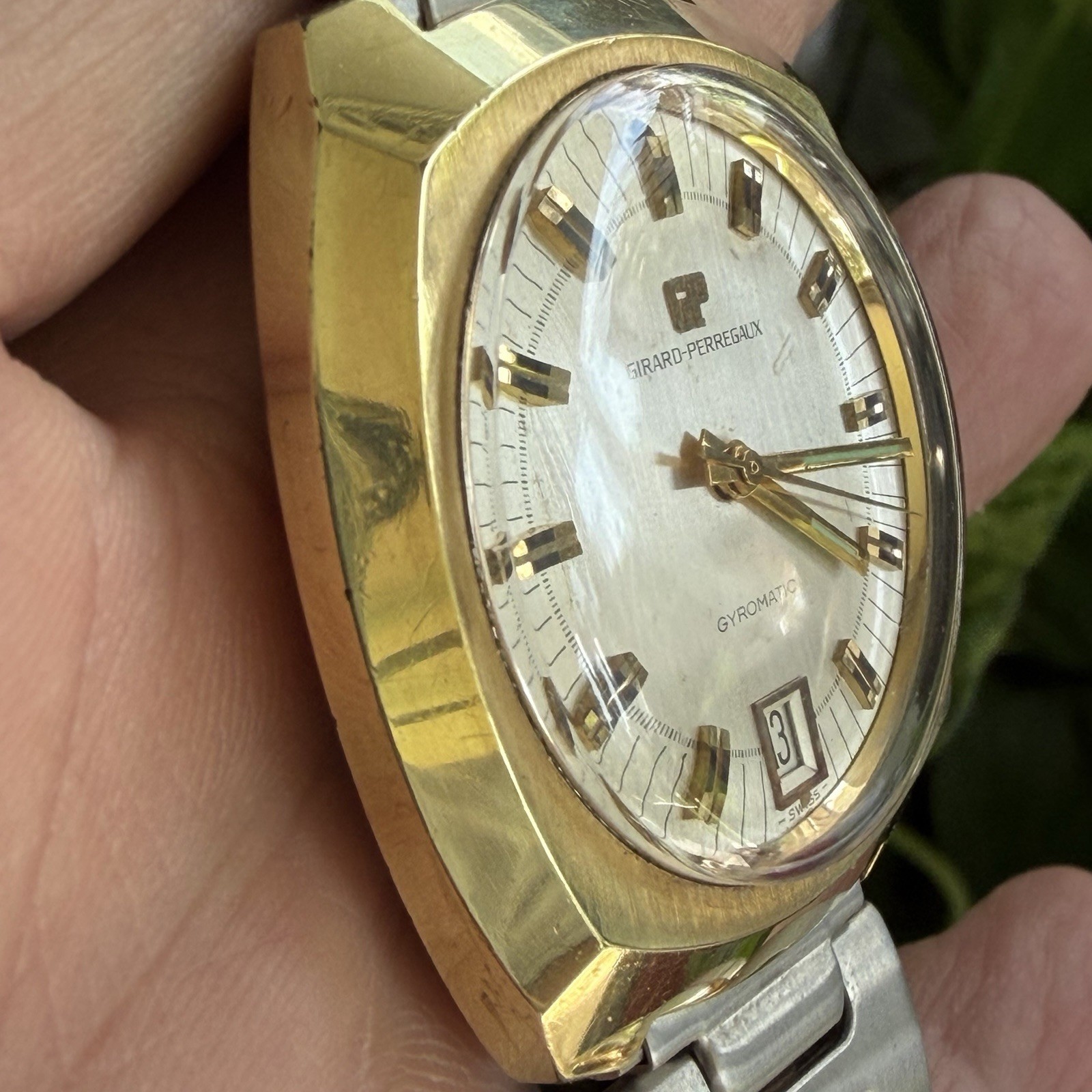 Vintage GIRARD PERREGAUX Gyromatic Date GoldPlated Automatic Men’s 38mm Watch