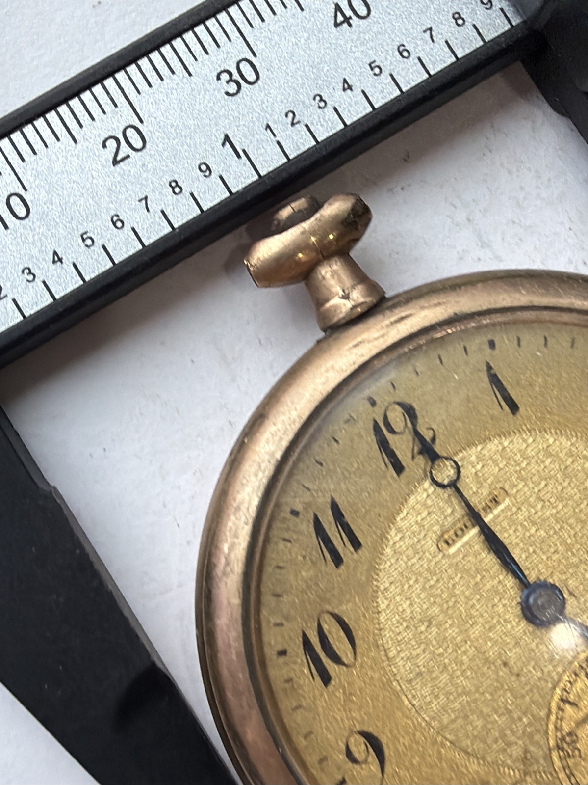 AS87 VTG 10 Years Gold Filled Winding Locust Pocket Watch For Repair Sold As Is