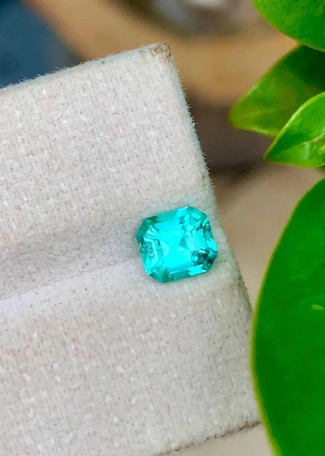 9.55 Ct+ Certified Natural Asscher Paraiba Tourmaline Neon Blue Loose Gemstone