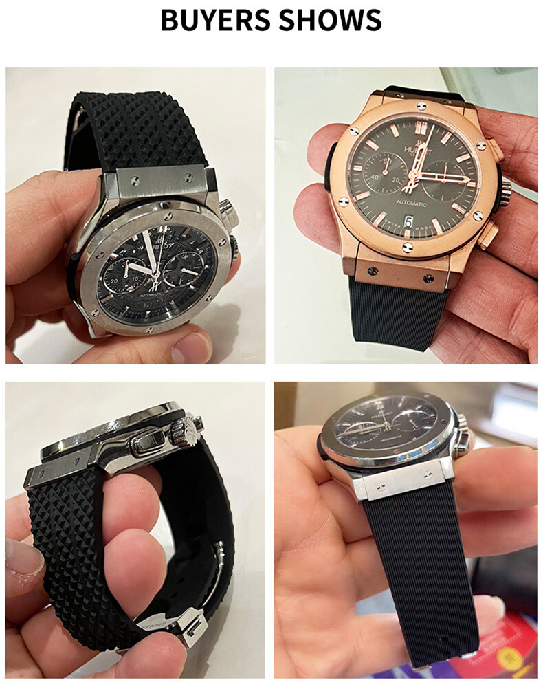 For HUBLOT Big Bang Premium Rubber Silicone Watch Strap 24*17 26*19 with Tools
