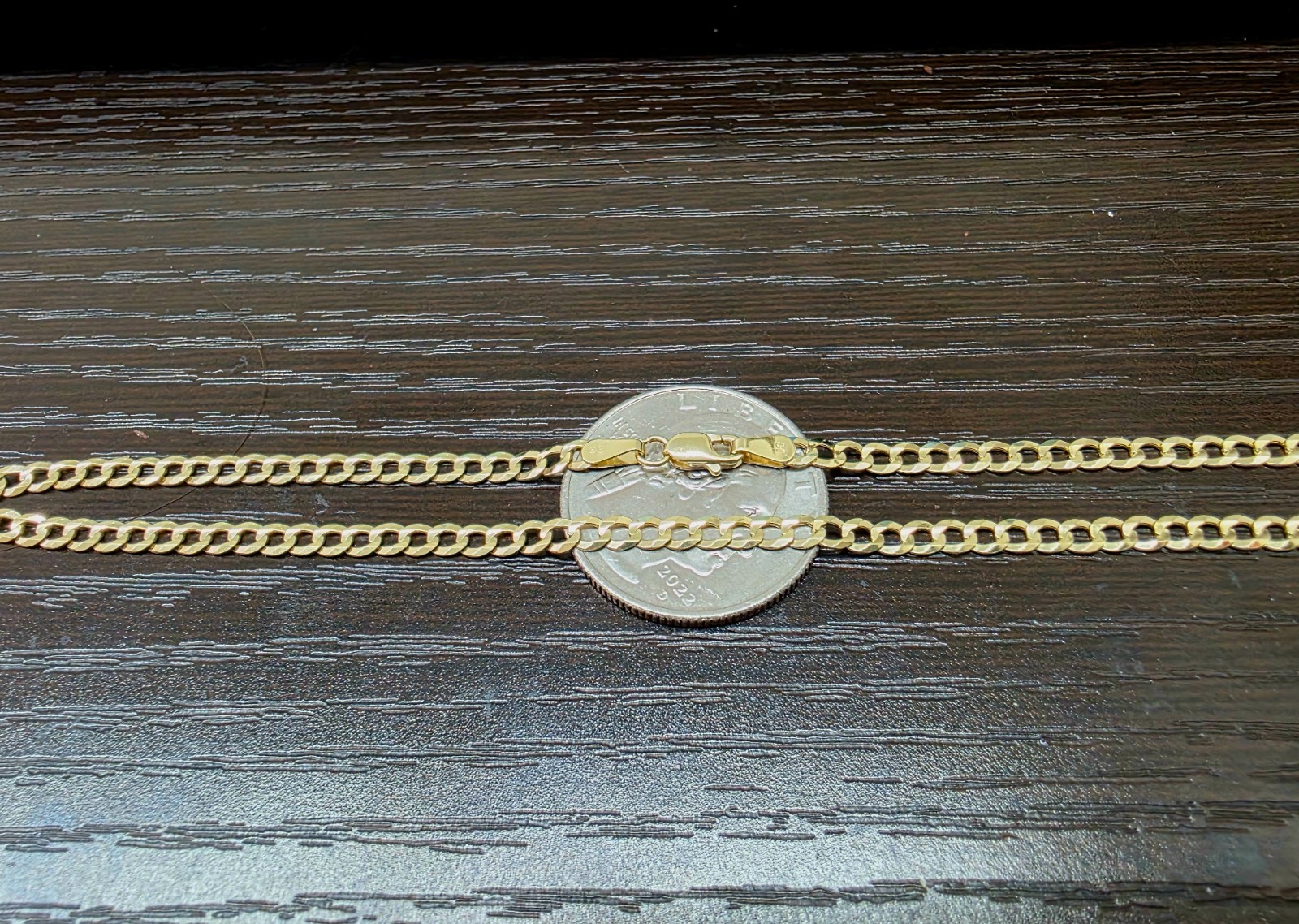 10K Yellow Gold Solid Cuban Link Chain Curb Necklace Bracelet 1.8mm-10mm 7″~30″