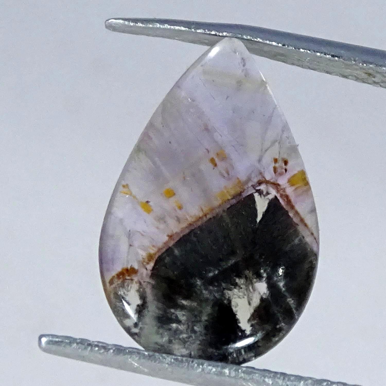 2.50Cts A+ Natural Amethyst Cacoxenite Oval Cabochon Gemstone 11X17X2MM