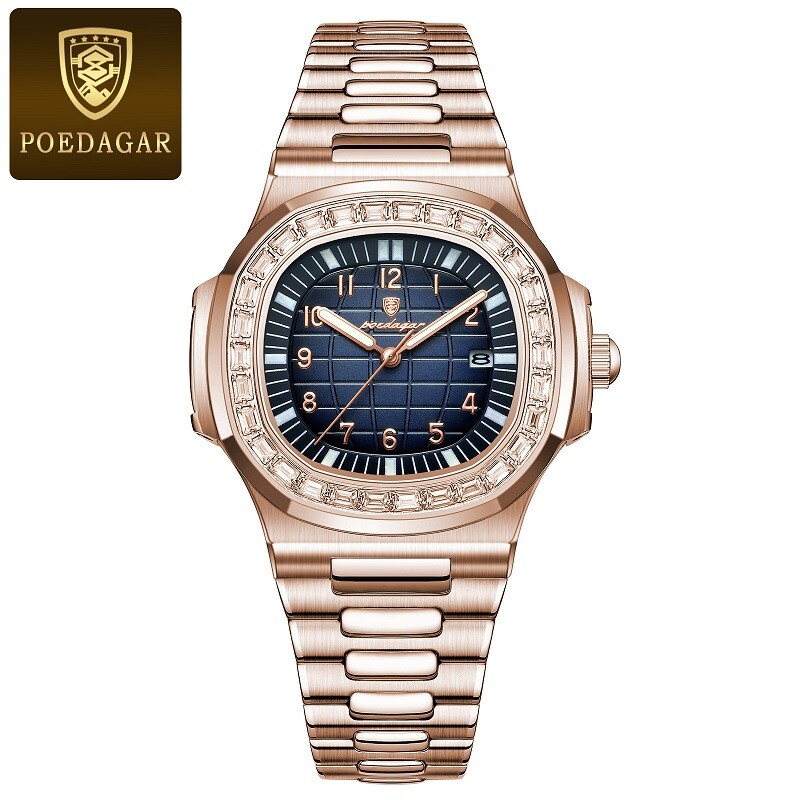 Luxury Business Men’s Quartz Watch 3Bar Waterproof Luminous Date Stainless Watch