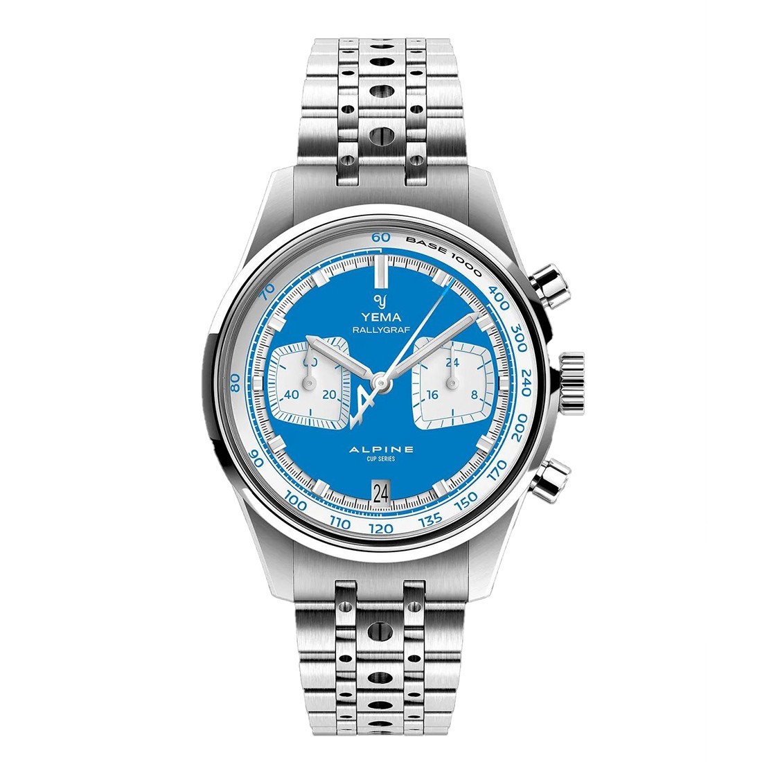 YEMA Rallygraf Alpine Chronograph Hybrid Steel Mechanical Quartz Men’s Watch