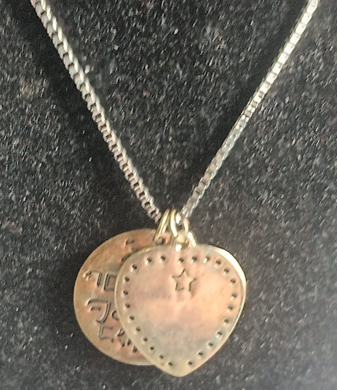 Sterling Silver Peace Love Harmony Magic and Heart with Star Charm Pendants
