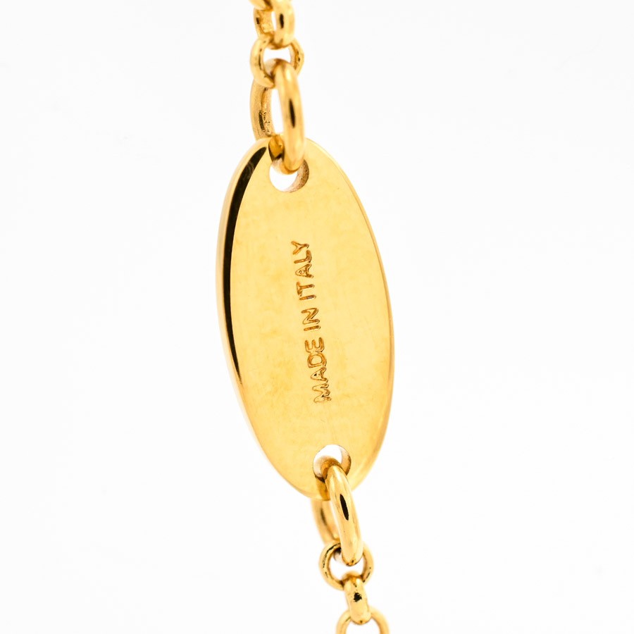 Valentino Necklace Gold Plated Chain Length 65.5/75.5cm Charm W15xH9mm For Women