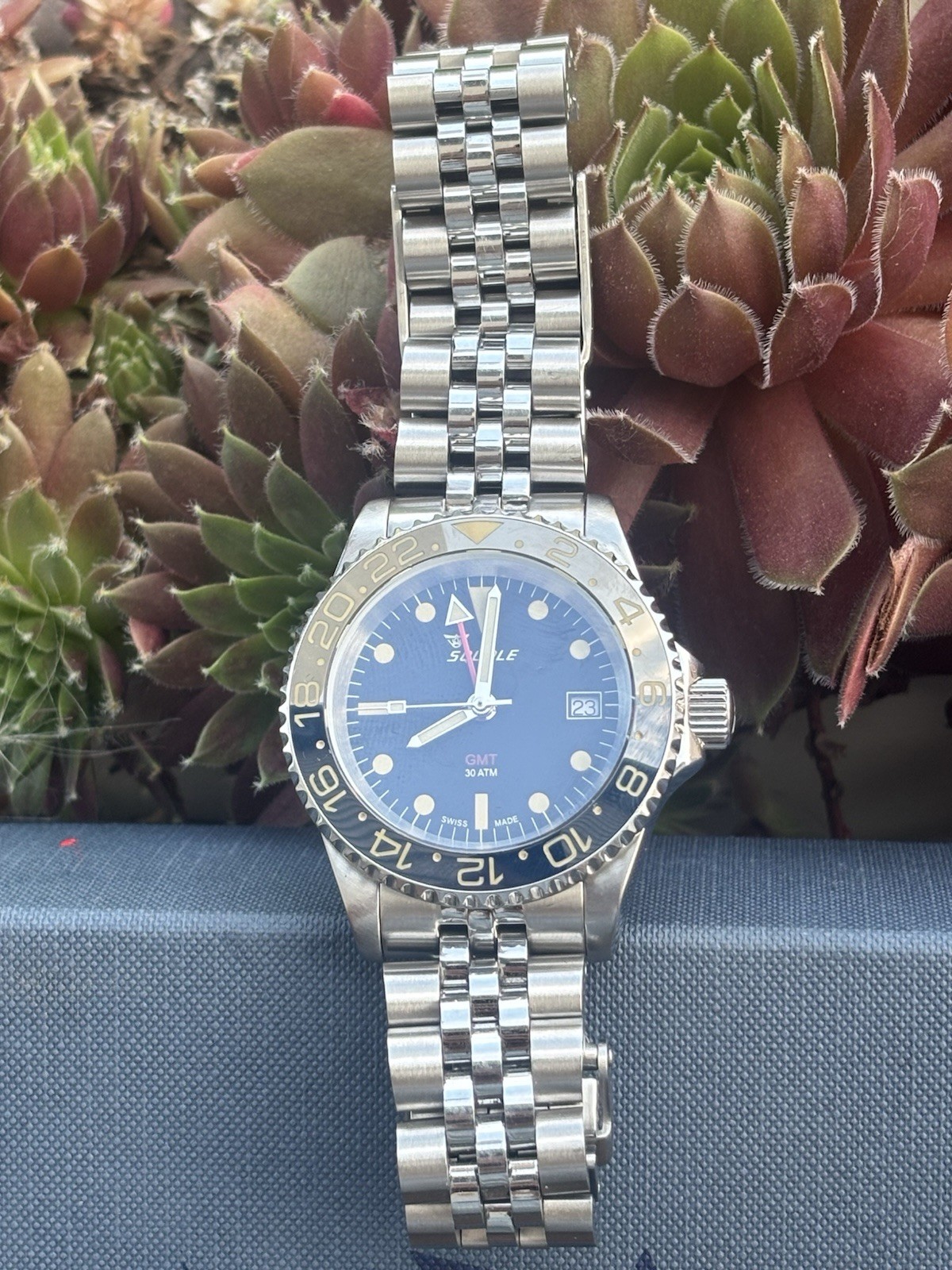 Squale 20 Atmos GMT Tropical, Ceramic Bezel, Black Dial Automatic, 40mm Watch