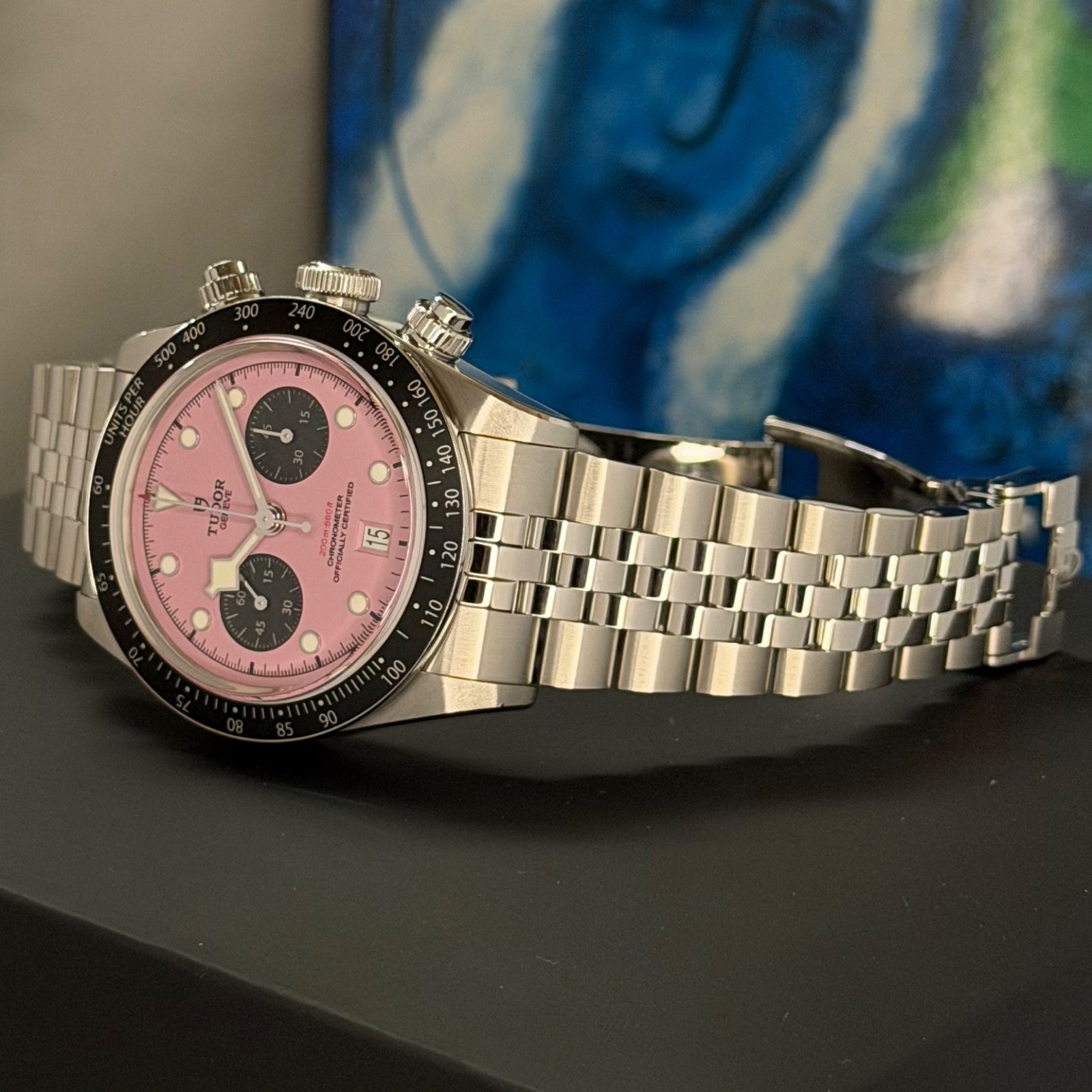 Tudor Black Bay Pink Dial Inter Miami Chrono 2025 Full Set Warranty